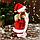 Дед Мороз "В узорном жилете, с подарками" двигается, с подсветкой, 28 см, красный, фото 2
