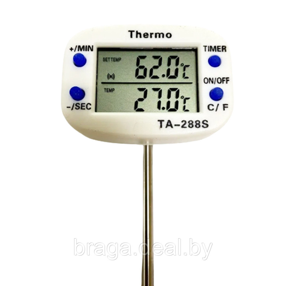 Термометр цифровой TA-288s, со звуковым оповещением, щуп 14 см - фото 2 - id-p213538189