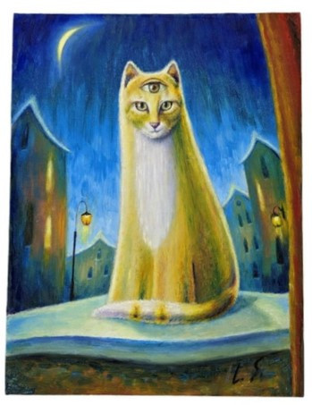 Картина «Кожны кот экстрасэнс» (Шмидт Е.А.) 40*30 см, холст на картоне, масло - фото 1 - id-p213538975