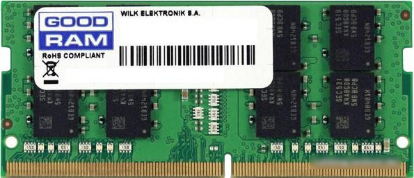 Оперативная память GOODRAM 4GB DDR4 SODIMM PC4-21300 GR2666S464L19S/4G - фото 1 - id-p213228234