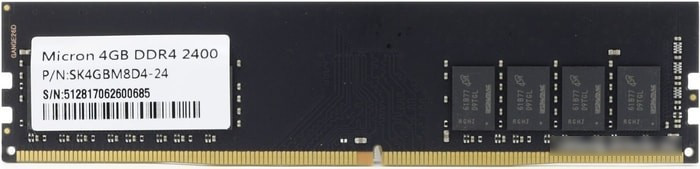 Оперативная память Micron 4GB DDR4 PC4-19200 SK4GBM8D4-24 - фото 1 - id-p213228269