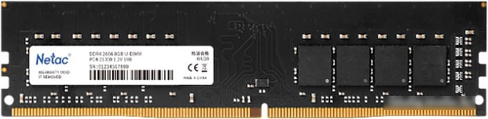 Оперативная память Netac Basic 8GB DDR4 PC4-25600 NTBSD4P32SP-08 - фото 1 - id-p213228303