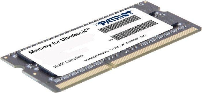 Оперативная память Patriot Memory for Ultrabook 4GB DDR3 SO-DIMM PC3-12800 (PSD34G1600L81S) - фото 2 - id-p213228490
