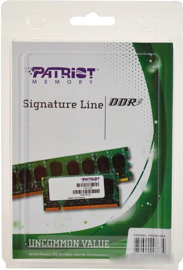 Оперативная память Patriot Signature Line 4GB DDR3 SO-DIMM PC3-12800 [PSD34G16002S] - фото 2 - id-p213228447