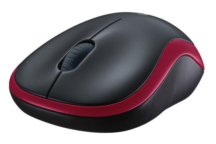 Мышь Logitech M185 (черный/красный) - фото 2 - id-p213225717