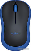 Мышь Logitech M185 (черный/синий)