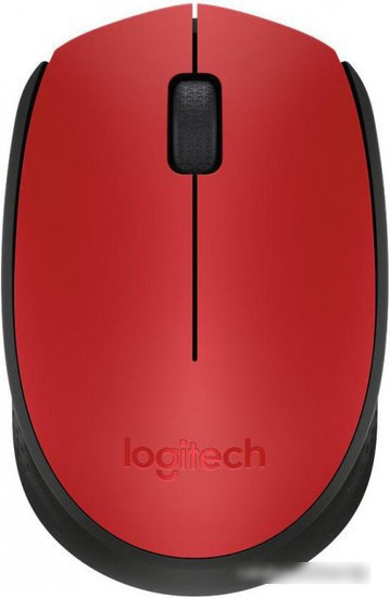 Мышь Logitech M171 Wireless Mouse красный/черный [910-004641] - фото 1 - id-p213225649