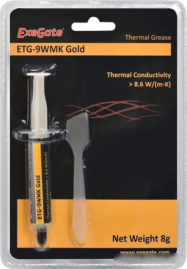 Термопаста ExeGate ETG-9WMK Gold EX282344RUS (8 г.) - фото 2 - id-p213223047