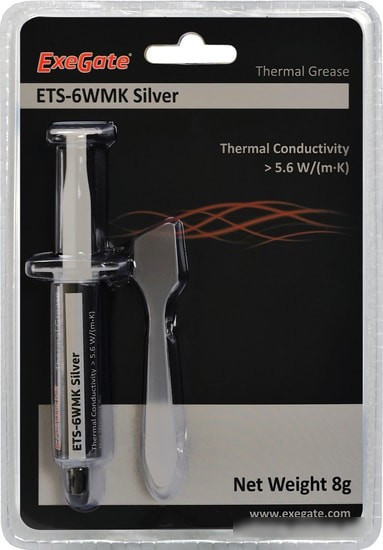 Термопаста ExeGate ETS-6WMK Silver EX282348RUS (8 г.) - фото 2 - id-p213222993