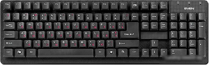 Клавиатура SVEN Standard 301 Black USB+PS/2 - фото 1 - id-p213224337