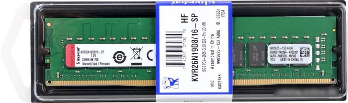 Оперативная память Kingston ValueRAM 16GB DDR4 PC4-21300 KVR26N19D8/16 - фото 3 - id-p213227699