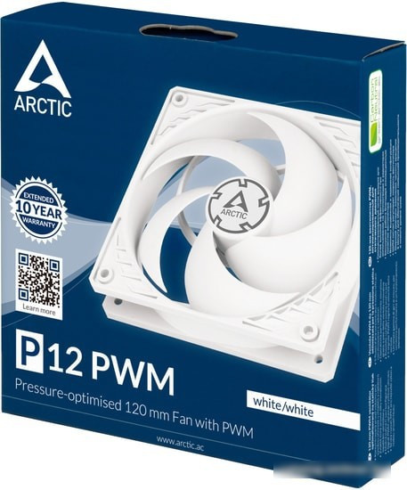 Вентилятор для корпуса Arctic P12 PWM ACFAN00171A (белый) - фото 4 - id-p213223466