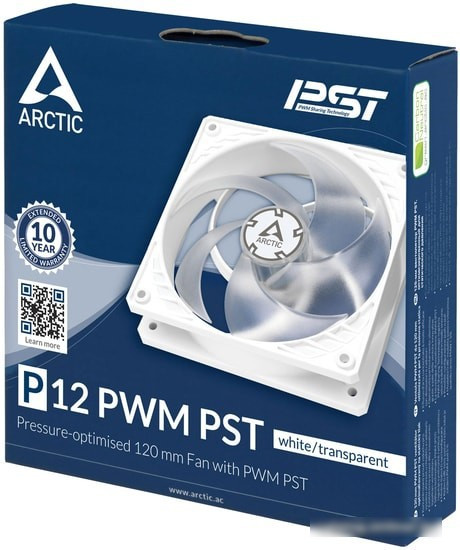 Вентилятор для корпуса Arctic P12 PWM PST ACFAN00132A (белый/прозрачный) - фото 5 - id-p213223422