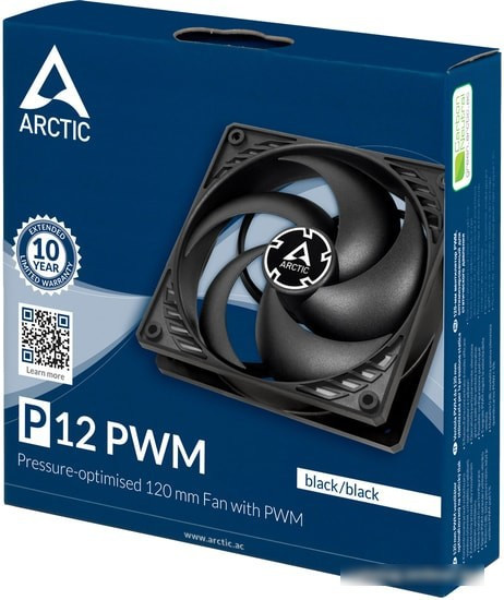 Вентилятор для корпуса Arctic P12 PWM ACFAN00119A (черный) - фото 5 - id-p213223501