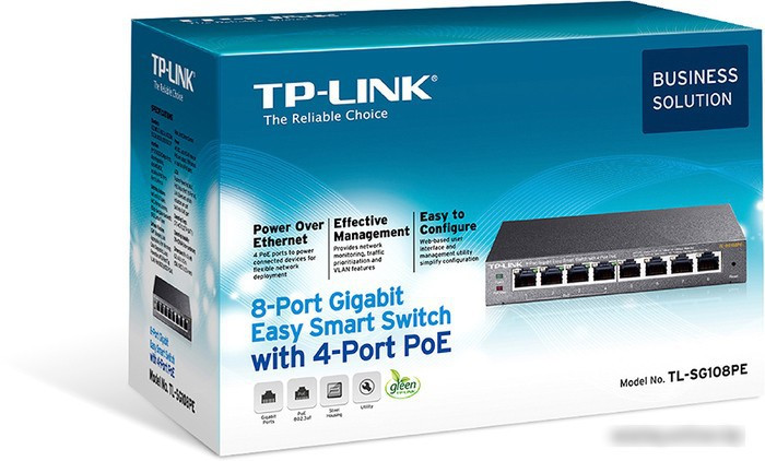 Коммутатор TP-Link TL-SG108PE - фото 5 - id-p213226725