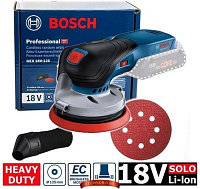 Аккумуляторная эксцентриковая шлифмашина BOSCH GEX 18V-125 (0601372201) Solo, без аккумулятора