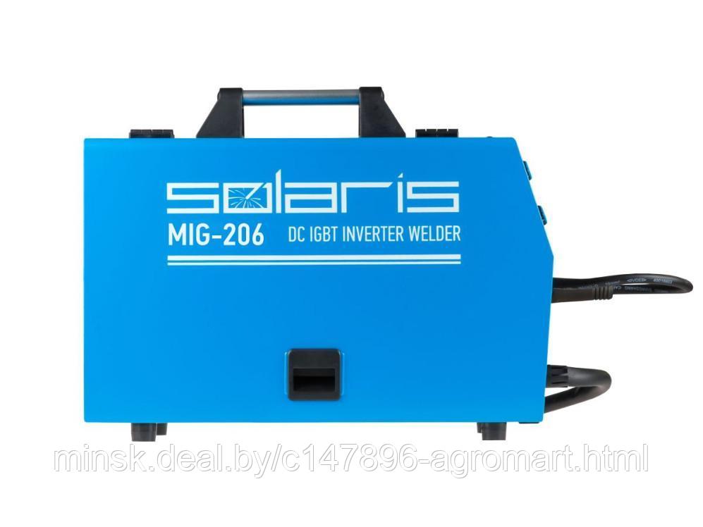 Полуавтомат сварочный Solaris MIG-206 (230В, MIG/FLUX/MMA, встроенная горелка 2 м, смена полярности) - фото 6 - id-p213543636