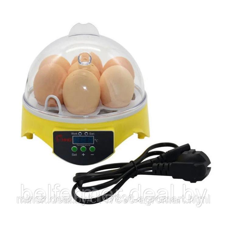Мини инкубатор для яиц на 7 яиц "HHD 7" с терморегулятором - фото 3 - id-p213542619