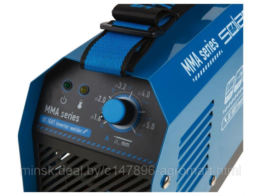 Инвертор сварочный SOLARIS MMA-250D (230В, 20-200 А, 70В, электроды диам. 1.6-5.0 мм, вес 3.6 кг) - фото 5 - id-p213543641