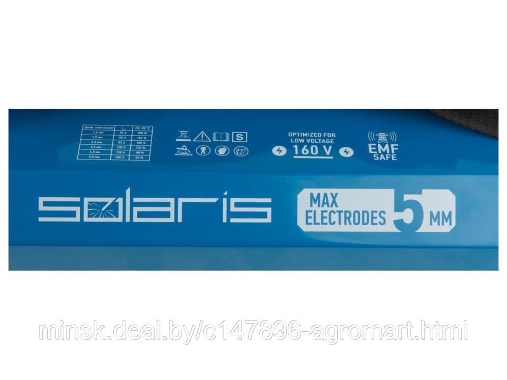 Инвертор сварочный SOLARIS MMA-250D (230В, 20-200 А, 70В, электроды диам. 1.6-5.0 мм, вес 3.6 кг) - фото 6 - id-p213543641