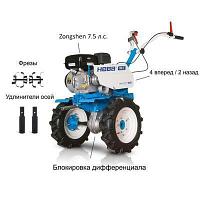 Мотоблок Нева МБ2-ZS (GB225) с двигателем Zongshen 7.5 л.с. В комплекте: Фрезы, удлинители осей