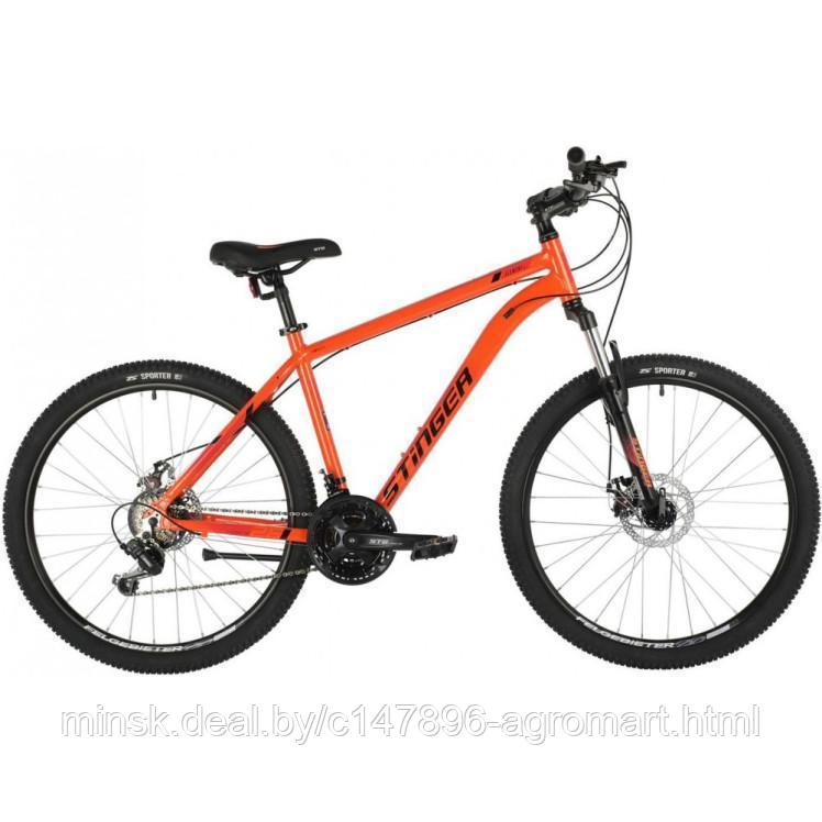 Горный велосипед (хардтейл) Велосипед STINGER ELEMENT EVO 26" оранжевый, алюминий, размер 16" - фото 1 - id-p213542277
