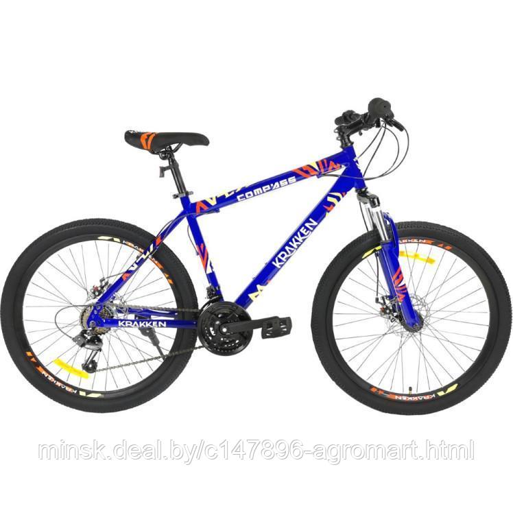 Горный велосипед (хардтейл) Велосипед KRAKKEN Compass 26 синий 16, 2021 - фото 1 - id-p213542421