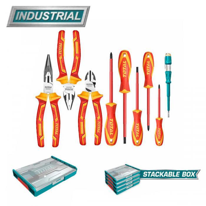 Набор инструментов диэлектрических TOTAL THKTV02H091 (9 шт) - фото 1 - id-p213389264