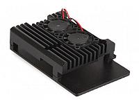 Корпус Qumo RS010 для Raspberry Pi 4 Aluminum Case with Fans Black