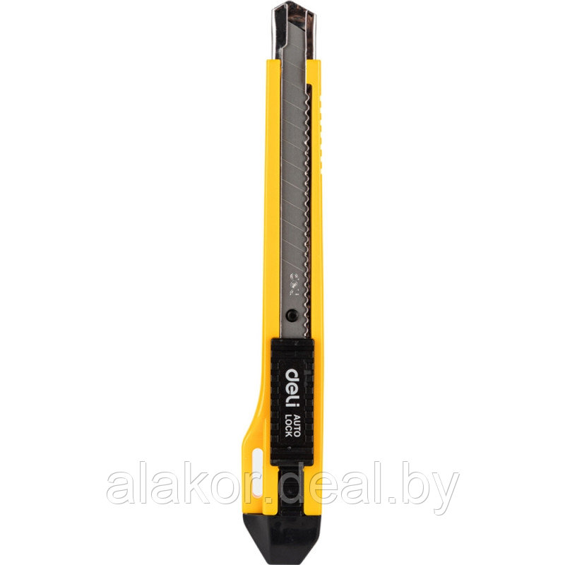 Нож канцелярский малый Deli Pro, 9мм, усиленный, желтый - фото 3 - id-p213545613