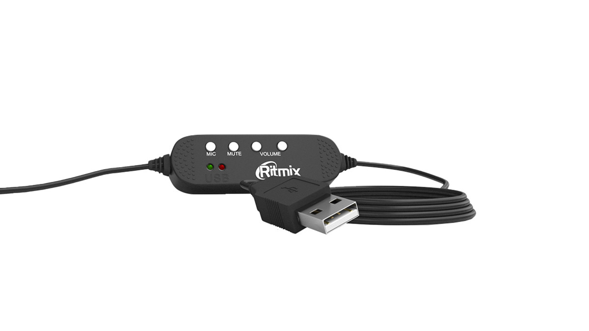 Компютерная гарнитура Ritmix RH-533 USB - фото 1 - id-p213546629