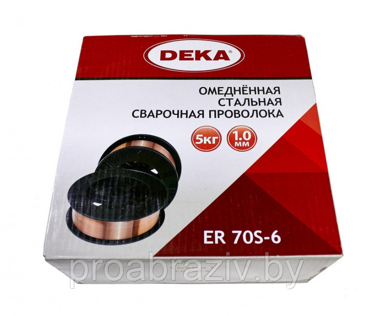 Проволка ER70S-6 д.0,8 мм, DEKA, катушка 5 кг - фото 1 - id-p213547417