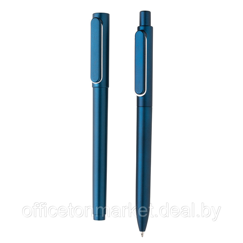 Набор ручек "X6": ручка шариковая автоматическая, ручка шариковая, синий - фото 4 - id-p211333750