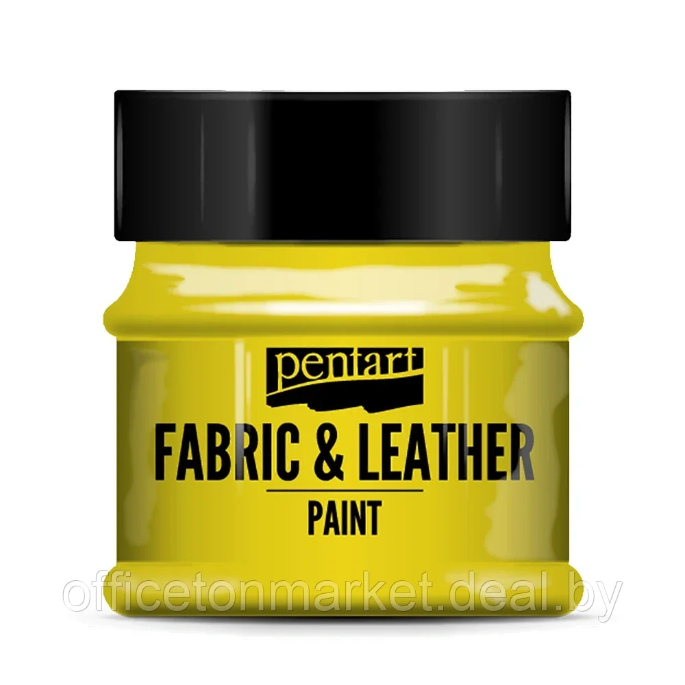 Краска для текстиля "Pentart Fabric & Leather paint", 50 мл, желтый - фото 1 - id-p207922303