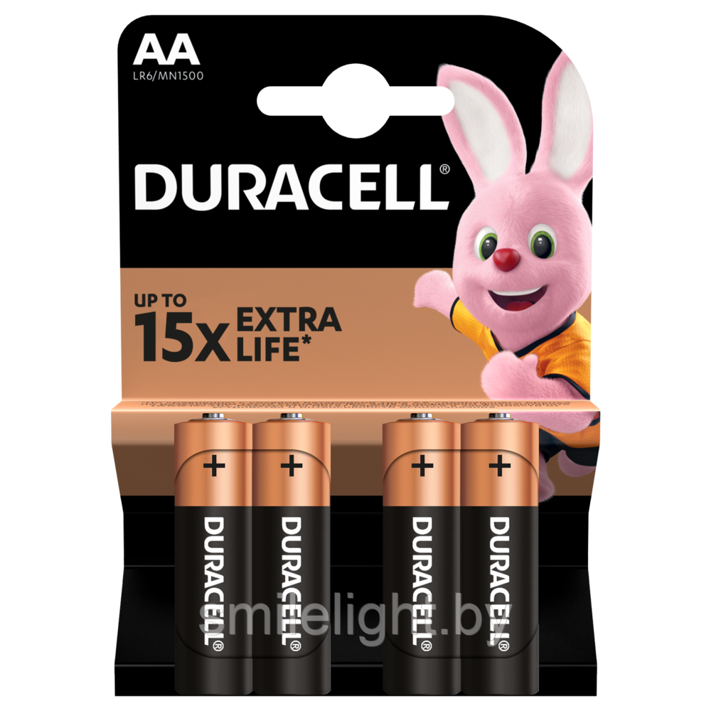 Элемент питания DURACELL АА/LR6 Alkaline 1,5V BL.4