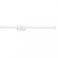 Карниз раздвижной 110-200 см с кольцами алюминиевый белый Zalel