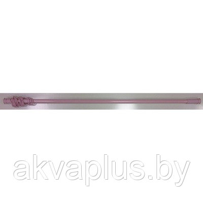 Карниз раздвижной 110-200 см с кольцами алюминиевый розовый Zalel