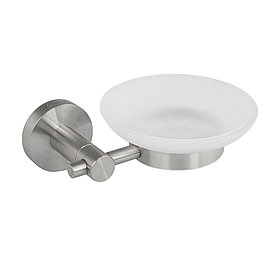 Мыльница стеклянная  с креплением к стене, из нержавеющей стали GFmark 80004