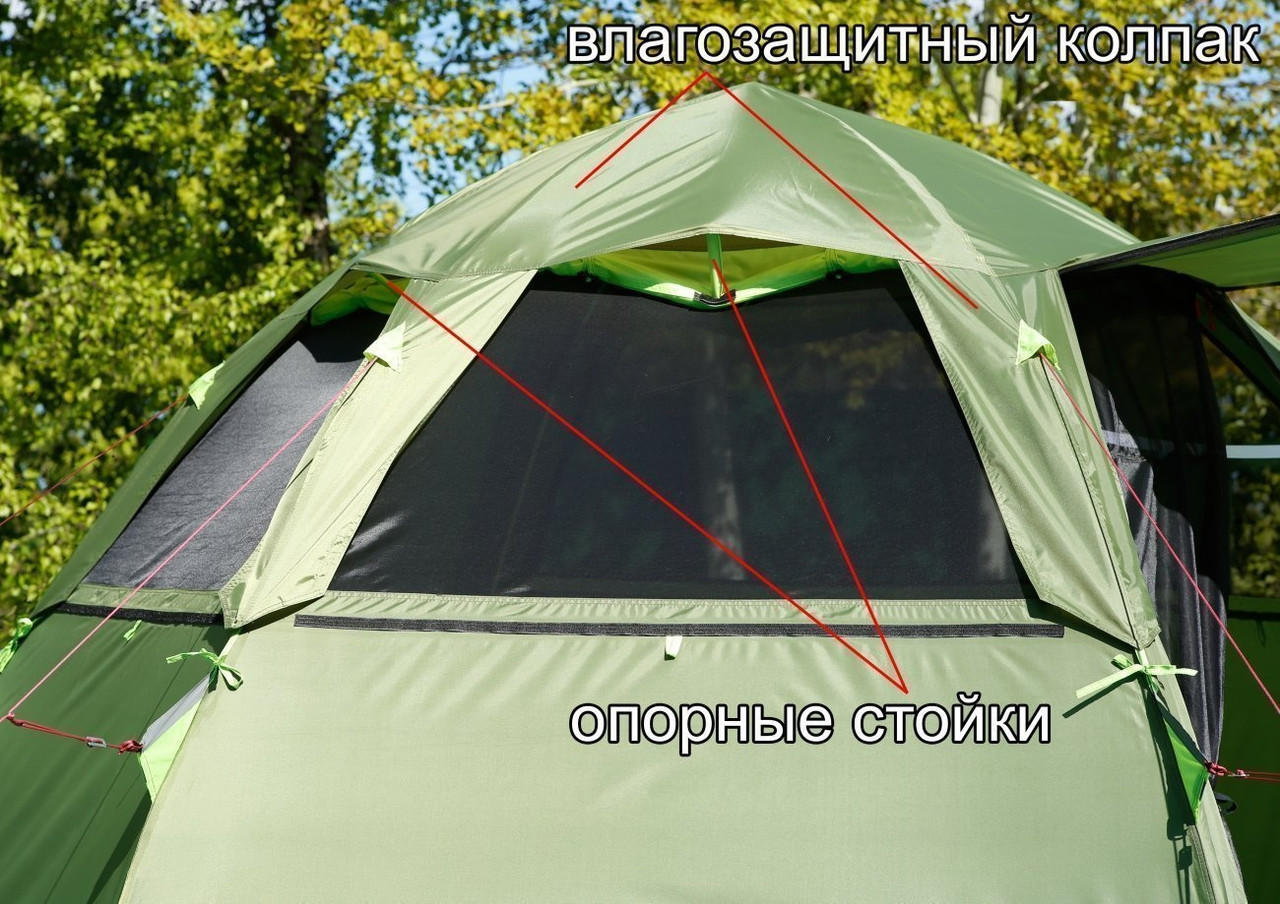 Летняя палатка-шатёр Лотос 5 Мансарда М (2022) - фото 5 - id-p186864731