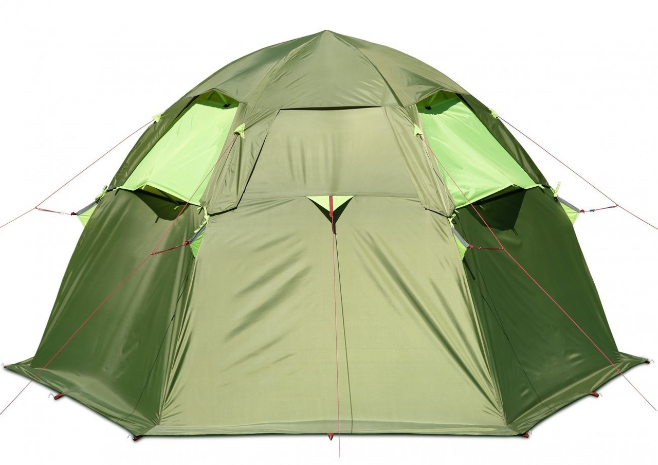 Летняя палатка-шатёр Лотос 5 Мансарда (2022) + Внутренняя палатка + Пол влагозащитный + Стойки - фото 5 - id-p186864732