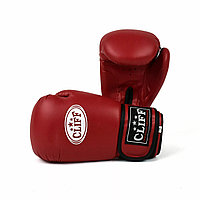 Перчатки боксерские CLIFF CLUB, ПВХ, 10 унц., красный