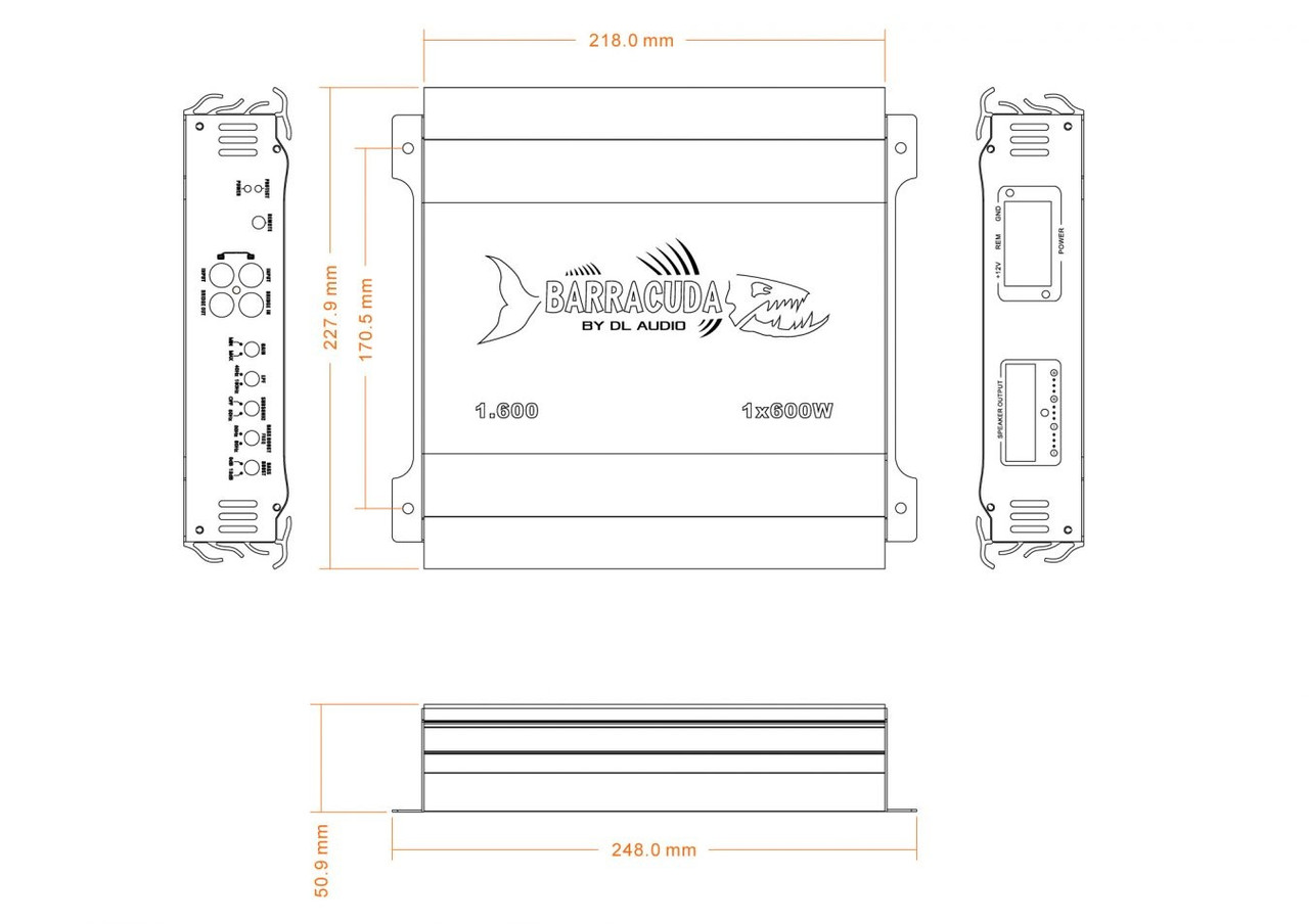 Автомобильный усилитель DL Audio Barracuda 1.600 - фото 6 - id-p202646562