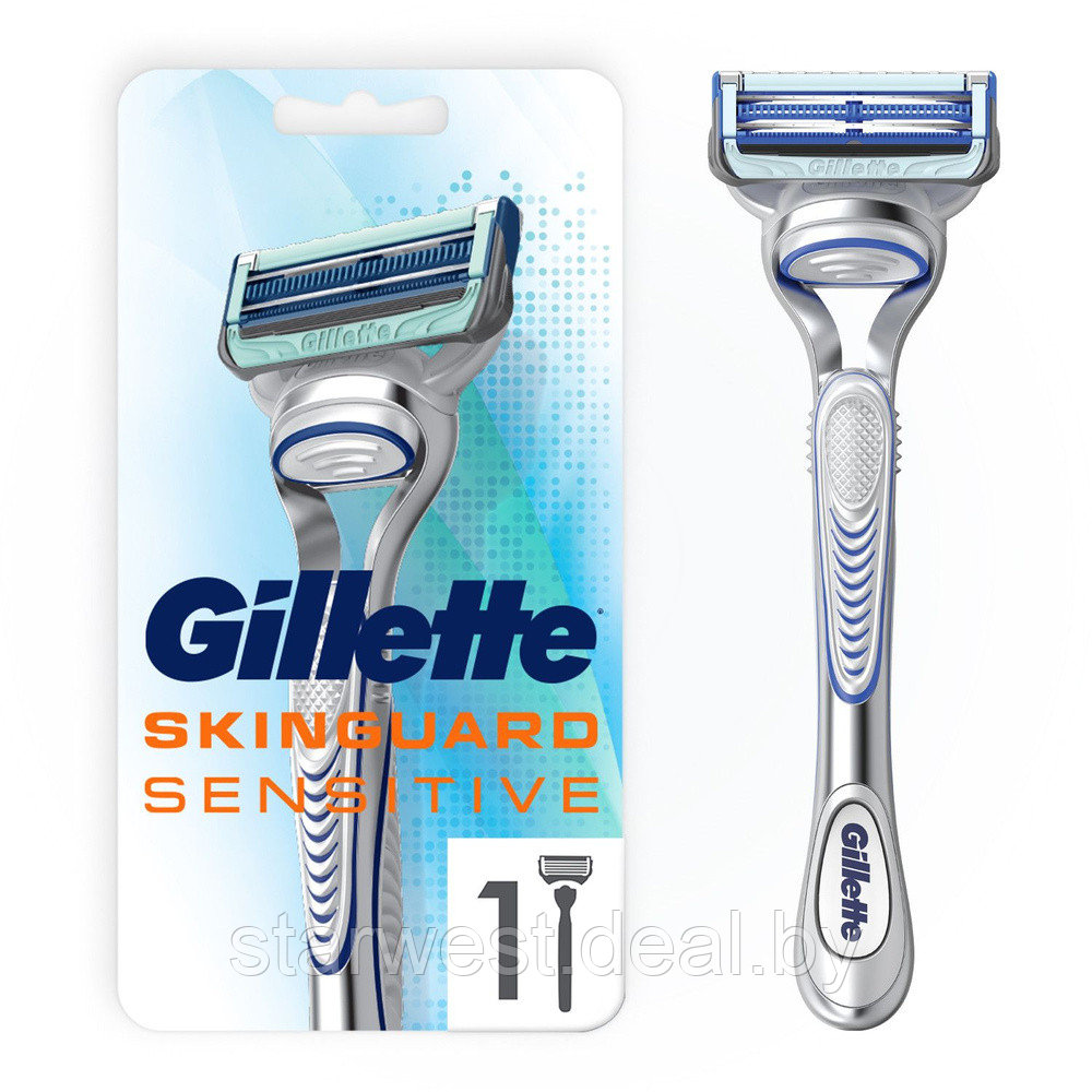 Gillette Skinguard Sensitive с 1 кассетой Бритва / Станок для бритья мужской - фото 3 - id-p133699180