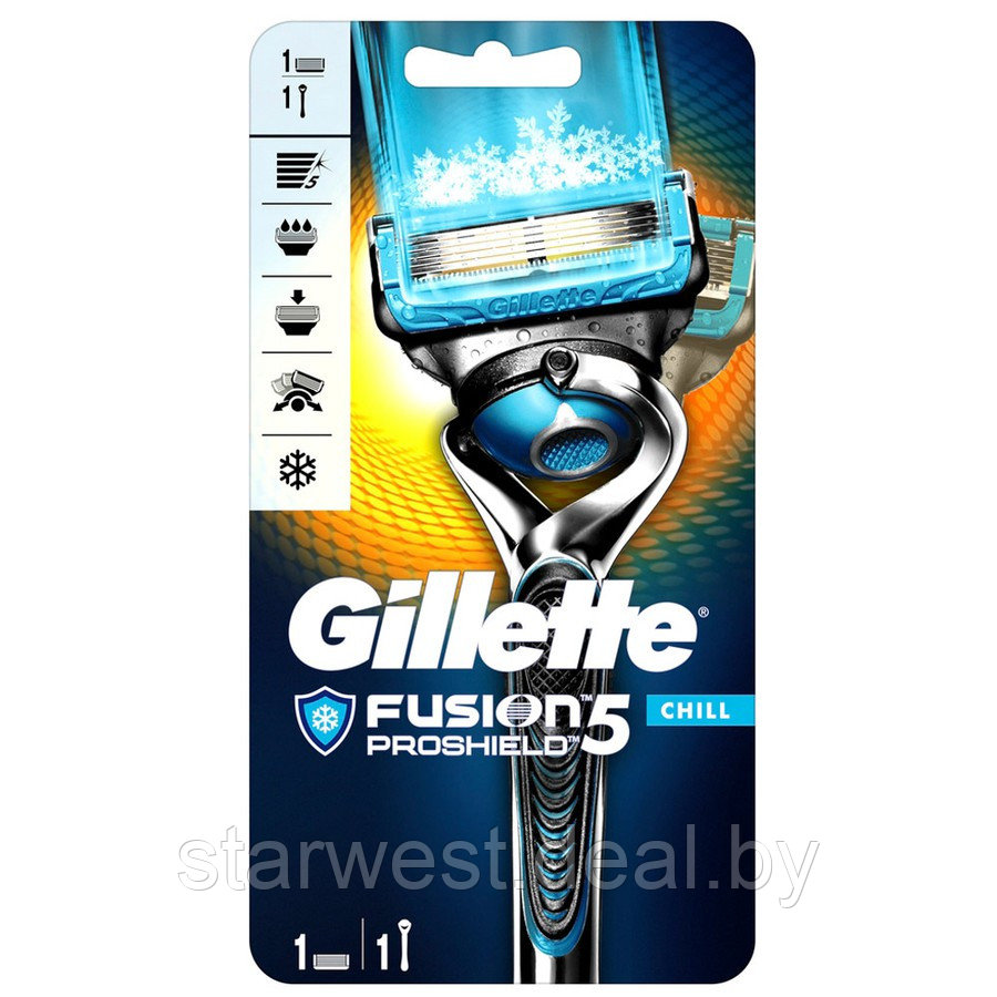 Gillette Fusion 5 Proshield Chill Flexball с 1 кассетой Бритва / Станок для бритья мужской - фото 3 - id-p213551779