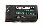 Ластик Brauberg Black Jack 40*20*11 мм, черный с красным