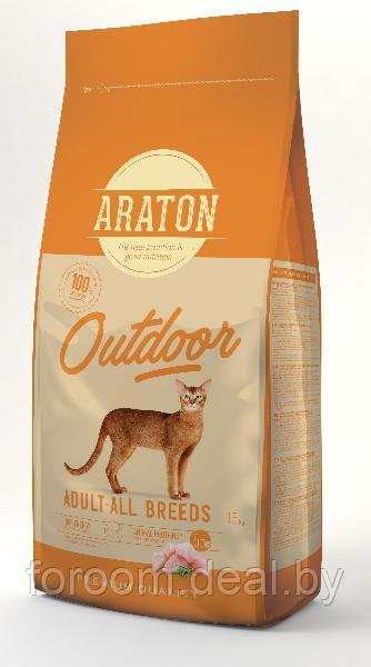 Сухой корм пpемиум Araton Adult Outdoor для кошек гуляющих на открытом воздухе, 15 кг ART47475 - фото 1 - id-p213551881