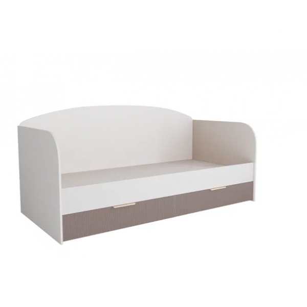 Кровать с ящиками МС Лавис ДКД 2000.1 Белый софт/Грей софт - фото 1 - id-p213564507