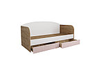 Кровать с ящиками МС Лавис ДКД 2000.1 Дуб бунратти/Зеленый софт, фото 3