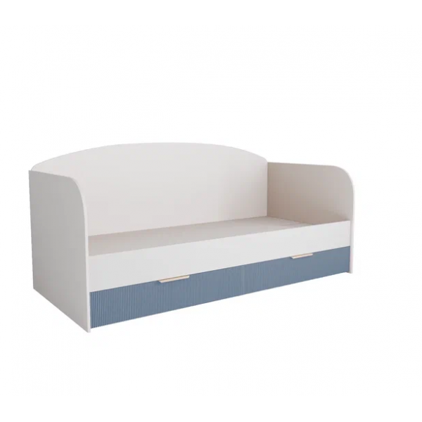 Кровать с ящиками МС Лавис ДКД 2000.1 Белый софт/Лазурь софт - фото 1 - id-p213564511