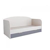 Кровать с ящиками МС Лавис ДКД 2000.1 Белый софт/Серый Эмалит